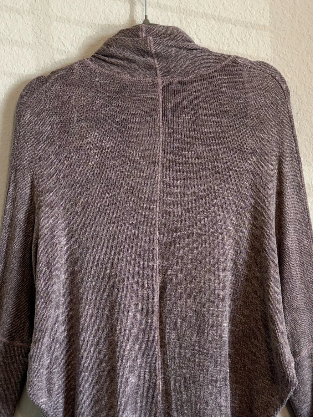 Free People Sheila Hacci Top Drapey Wrap Front Soft Stretch Knit Dolman Sleeve S